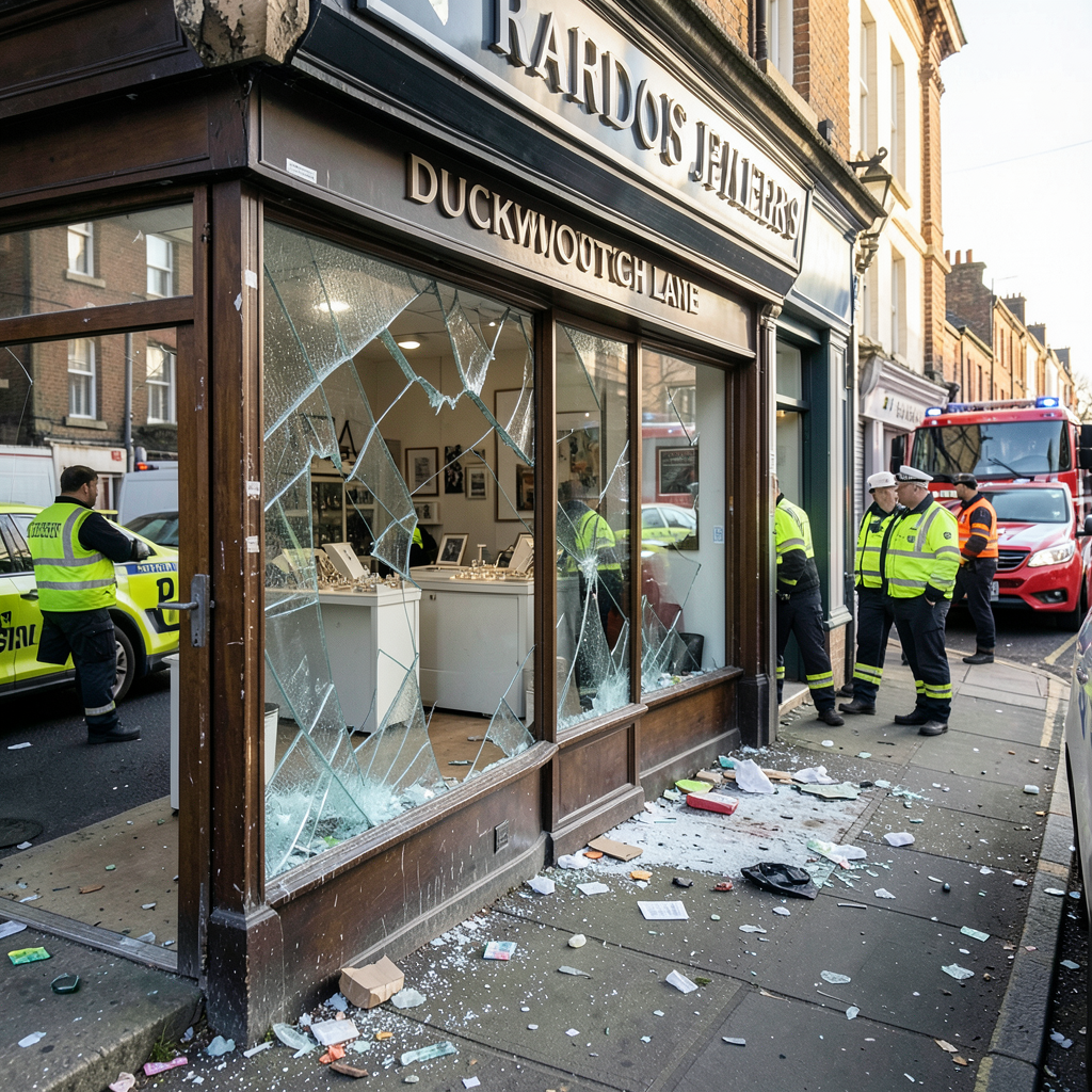 Ram raid at Bradford jewellers on Duckworth Lane